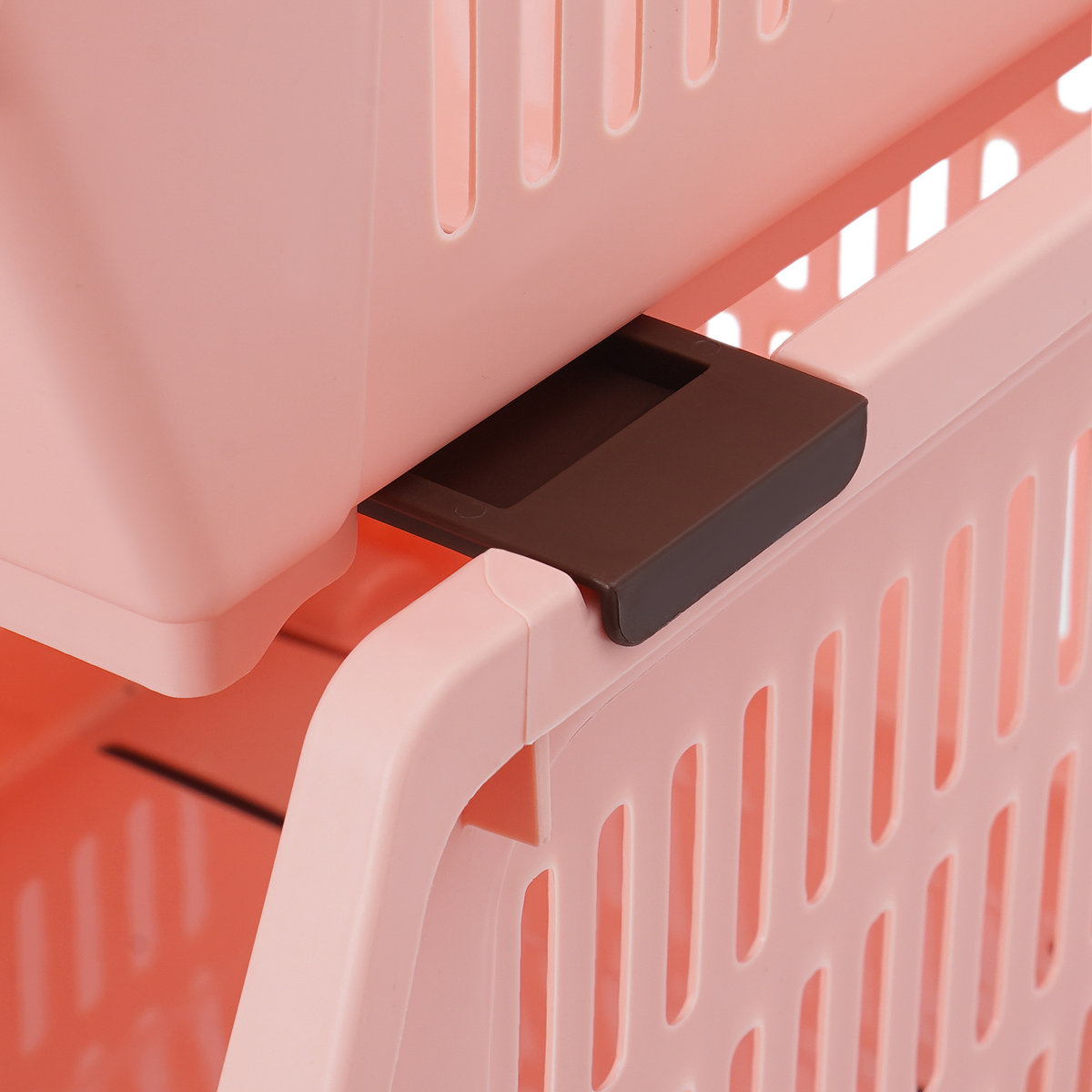 11" 4PCS Stacking Storage Baskets Rectangular Stackable Organizer Storage Bins Modern